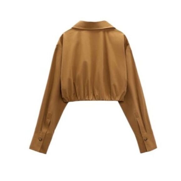 ZARA CROPPED POPLIN SHIRT - Picture 4 of 4